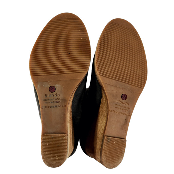 Blondo Wedge Bootie 7M Womens Irving Chelsea Waterproof Gray Suede Leather READ - Picture 9 of 12